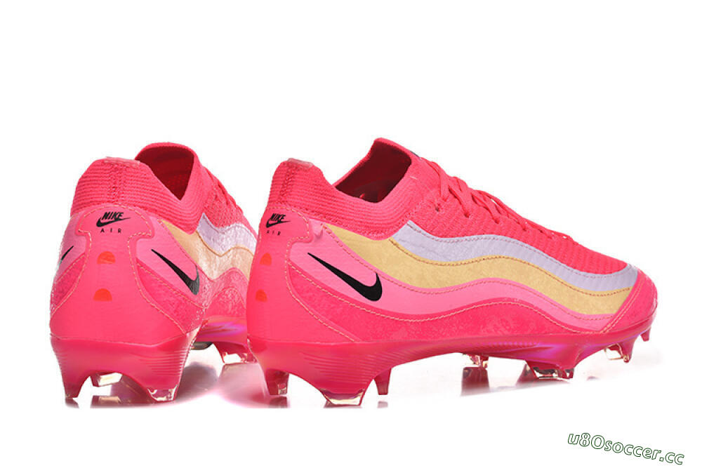 Men's Nike Air Zoom Mercurial Vapor 16 Elite FG Firm Ground Low-Tops Football Boots - Pink/Sunset Orange/Neon Yellow 9