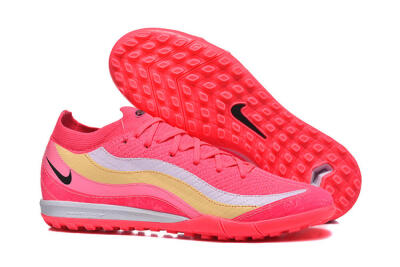 Men's Nike Air Zoom Mercurial Vapor 16 Elite TF Artificial Turf Low-Tops Football Shoes - Pink/Vibrant Pink/Soft Yellow