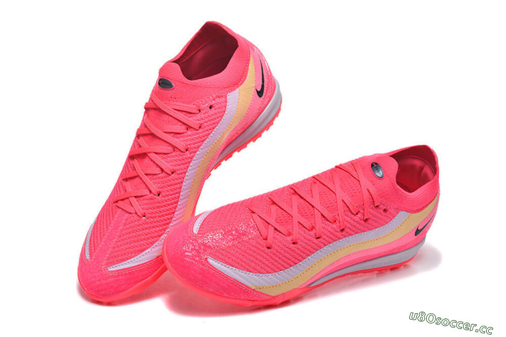 Men's Nike Air Zoom Mercurial Vapor 16 Elite TF Artificial Turf Low-Tops Football Shoes - Pink/Vibrant Pink/Soft Yellow 6