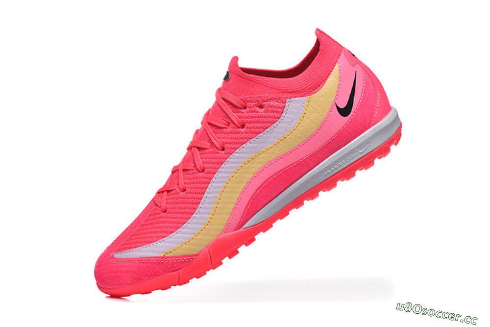 Men's Nike Air Zoom Mercurial Vapor 16 Elite TF Artificial Turf Low-Tops Football Shoes - Pink/Vibrant Pink/Soft Yellow 8