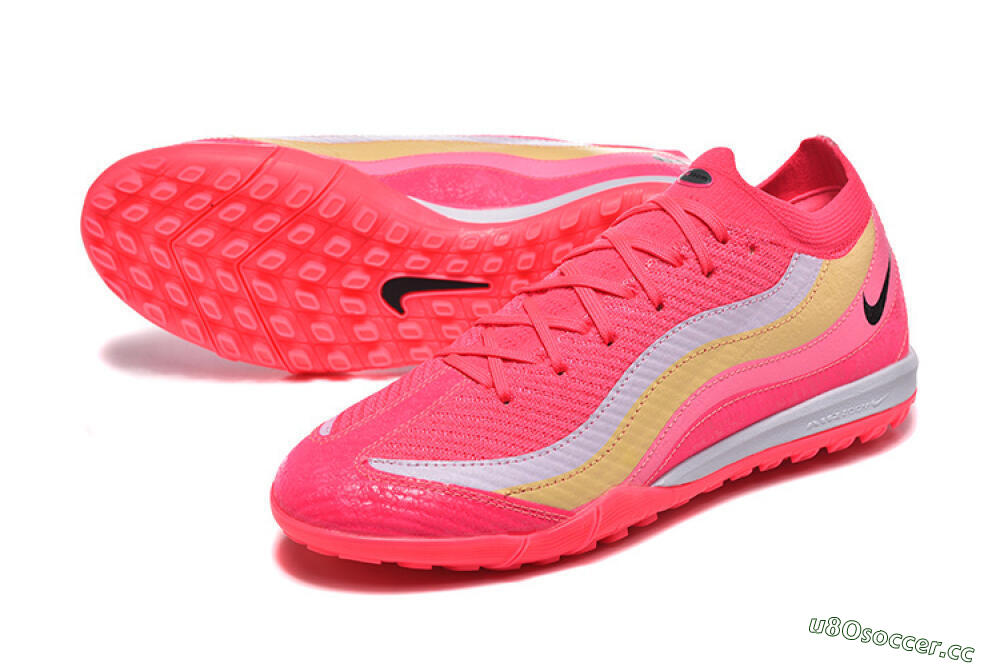 Men's Nike Air Zoom Mercurial Vapor 16 Elite TF Artificial Turf Low-Tops Football Shoes - Pink/Vibrant Pink/Soft Yellow 3