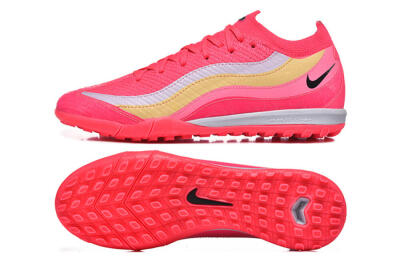 Men's Nike Air Zoom Mercurial Vapor 16 Elite TF Artificial Turf Low-Tops Football Shoes - Pink/Vibrant Pink/Soft Yellow