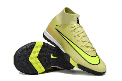 Kids Nike Air Zoom Mercurial Superfly 10 Elite TF Artificial Turf High-Tops Football Shoes - Yellow/Lime Blast/Black Shadow