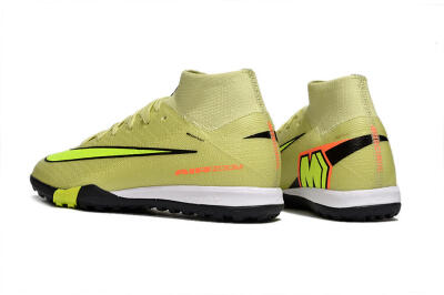 Kids Nike Air Zoom Mercurial Superfly 10 Elite TF Artificial Turf High-Tops Football Shoes - Yellow/Lime Blast/Black Shadow