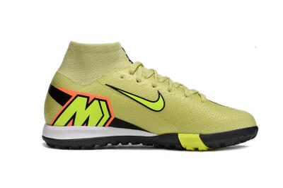 Kids Nike Air Zoom Mercurial Superfly 10 Elite TF Artificial Turf High-Tops Football Shoes - Yellow/Lime Blast/Black Shadow