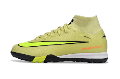 Kids Nike Air Zoom Mercurial Superfly 10 Elite TF Artificial Turf High-Tops Football Shoes - Yellow/Lime Blast/Black Shadow