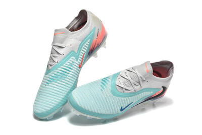 Men's Nike Phantom 6 Low Elite FG Firm Ground Low-Tops Football Boots - Aqua/Soft Blue/Coral Pink