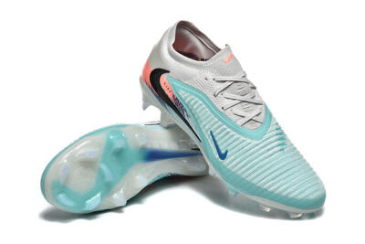 Men's Nike Phantom 6 Low Elite FG Firm Ground Low-Tops Football Boots - Aqua/Soft Blue/Coral Pink