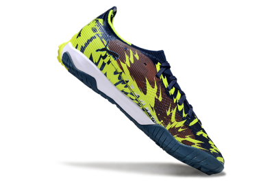 Men's Puma Ultra Ultimate TF Artificial Turf Low-Tops Football Shoes - Blue/Neon Green/Orange