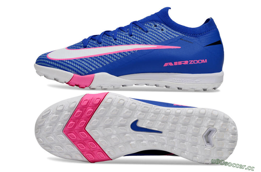Unisex Nike Air Zoom Mercurial Vapor 16 Elite TF Artificial Turf Low-Tops Football Shoes - Blue/Electric Blue/Fuchsia Pink 1