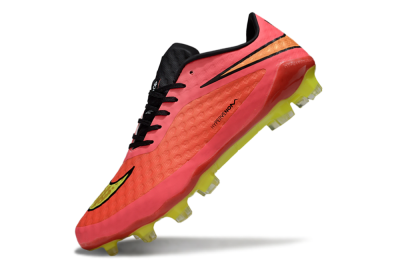 Men's Nike Hypervenom Phantom FG Firm Ground Low-Tops Football Boots - Pink/Electric Lime/Black