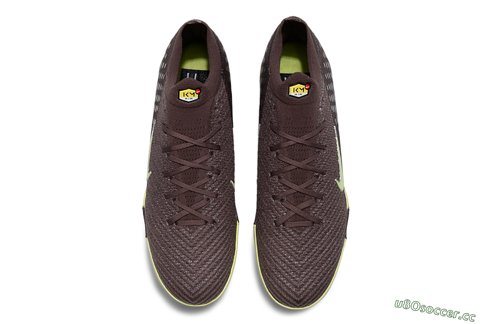 Unisex Nike Air Zoom Mercurial Vapor 16 Elite TF Artificial Turf Low-Tops Football Shoes - Brown/Lime Twist/Silver Dots 4