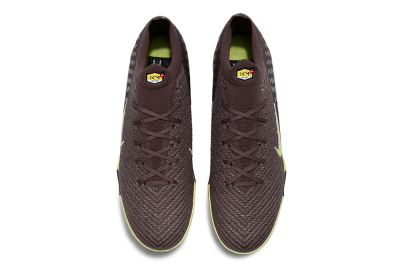 Unisex Nike Air Zoom Mercurial Vapor 16 Elite TF Artificial Turf Low-Tops Football Shoes - Brown/Lime Twist/Silver Dots