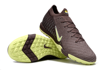 Unisex Nike Air Zoom Mercurial Vapor 16 Elite TF Artificial Turf Low-Tops Football Shoes - Brown/Lime Twist/Silver Dots