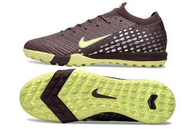 Unisex Nike Air Zoom Mercurial Vapor 16 Elite TF Artificial Turf Low-Tops Football Shoes - Brown/Lime Twist/Silver Dots