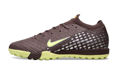 Unisex Nike Air Zoom Mercurial Vapor 16 Elite TF Artificial Turf Low-Tops Football Shoes - Brown/Lime Twist/Silver Dots