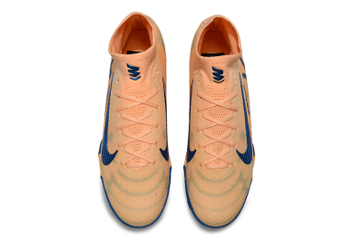 Unisex KM x Nike Air Zoom Mercurial Superfly 10 Elite TF Artificial Turf High-Tops Football Shoes - Orange/Tropical Sunrise/Navy Blue