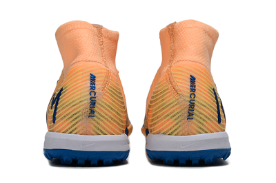 Unisex KM x Nike Air Zoom Mercurial Superfly 10 Elite TF Artificial Turf High-Tops Football Shoes - Orange/Tropical Sunrise/Navy Blue