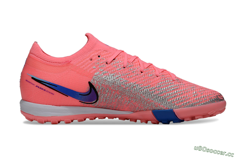 Unisex Nike Air Zoom Mercurial Vapor 16 Elite TF Artificial Turf Low-Tops Football Shoes - Pink/Bright Coral/Deep Blue 7