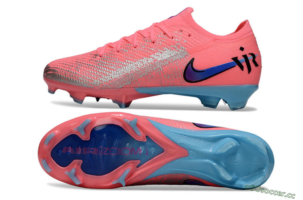 Unisex Nike Air Zoom Mercurial Vapor 16 Elite FG Firm Ground Low-Tops Football Boots - Pink/Electric Pink/Aqua Blue 1