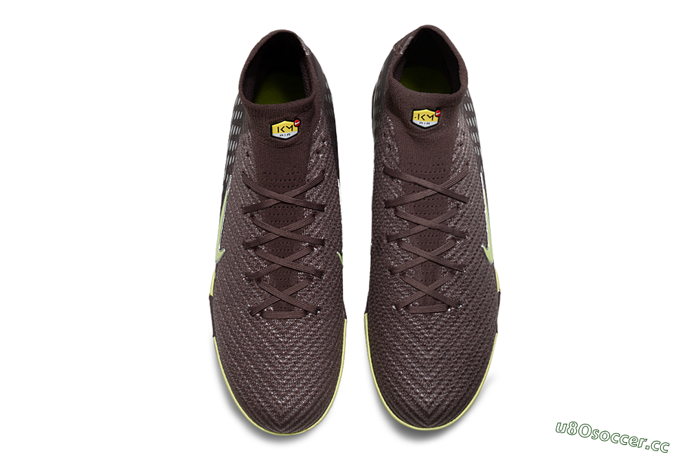 Unisex Nike Air Zoom Mercurial Superfly 10 Elite TF Artificial Turf High-Tops Football Shoes - Brown/Lime Green/Slate Grey 4