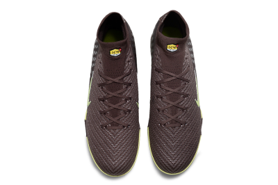Unisex Nike Air Zoom Mercurial Superfly 10 Elite TF Artificial Turf High-Tops Football Shoes - Brown/Lime Green/Slate Grey