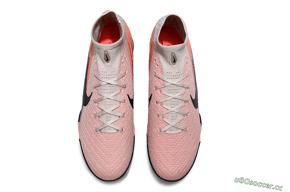 Unisex Nike Air Zoom Mercurial Superfly 10 Elite TF Artificial Turf High-Tops Football Shoes - Pink/Coral Breeze/Faded Blue 4