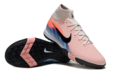 Unisex Nike Air Zoom Mercurial Superfly 10 Elite TF Artificial Turf High-Tops Football Shoes - Pink/Coral Breeze/Faded Blue