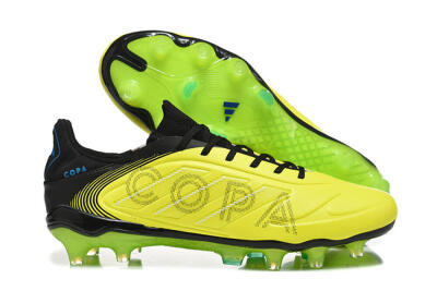 Men's Adidas Copa Pure 2 FG Firm Ground Low-Tops Football Boots - Yellow/Lime Blast/Black Out