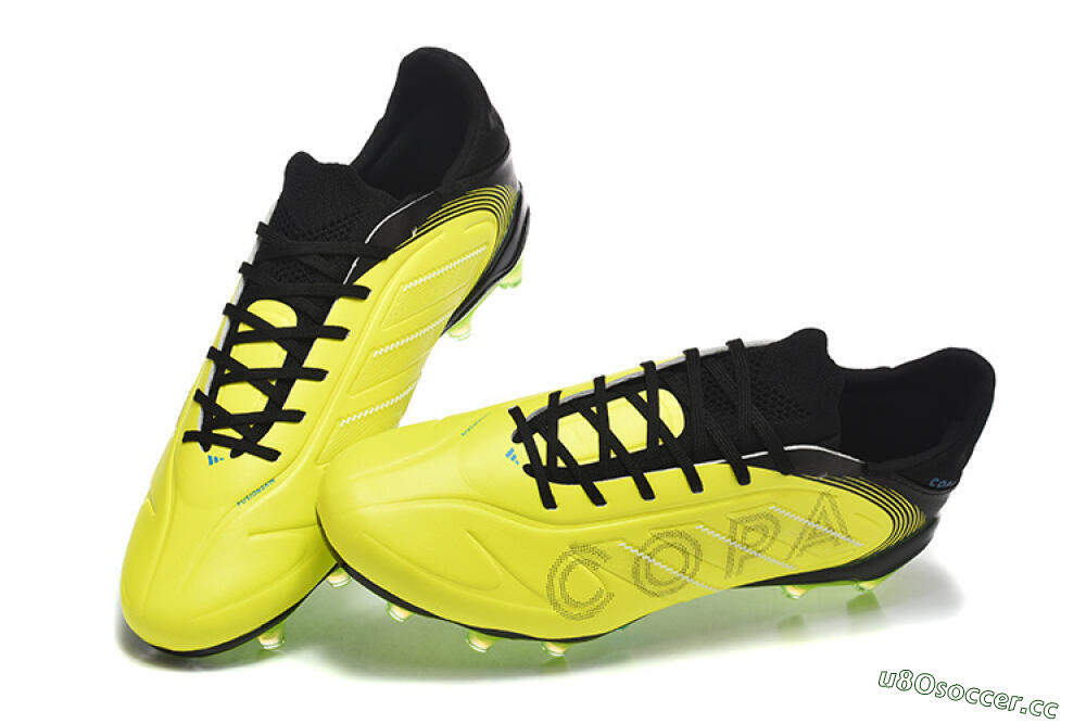 Men's Adidas Copa Pure 2 FG Firm Ground Low-Tops Football Boots - Yellow/Lime Blast/Black Out 6