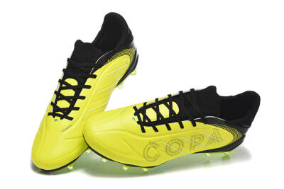 Men's Adidas Copa Pure 2 FG Firm Ground Low-Tops Football Boots - Yellow/Lime Blast/Black Out