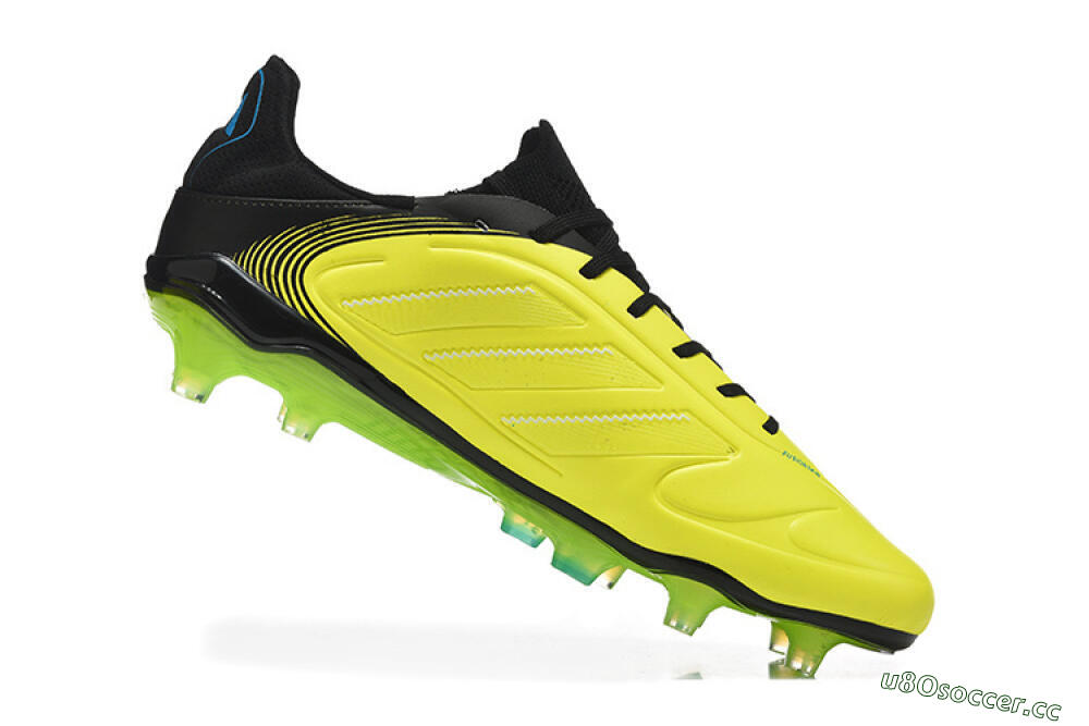 Men's Adidas Copa Pure 2 FG Firm Ground Low-Tops Football Boots - Yellow/Lime Blast/Black Out 7