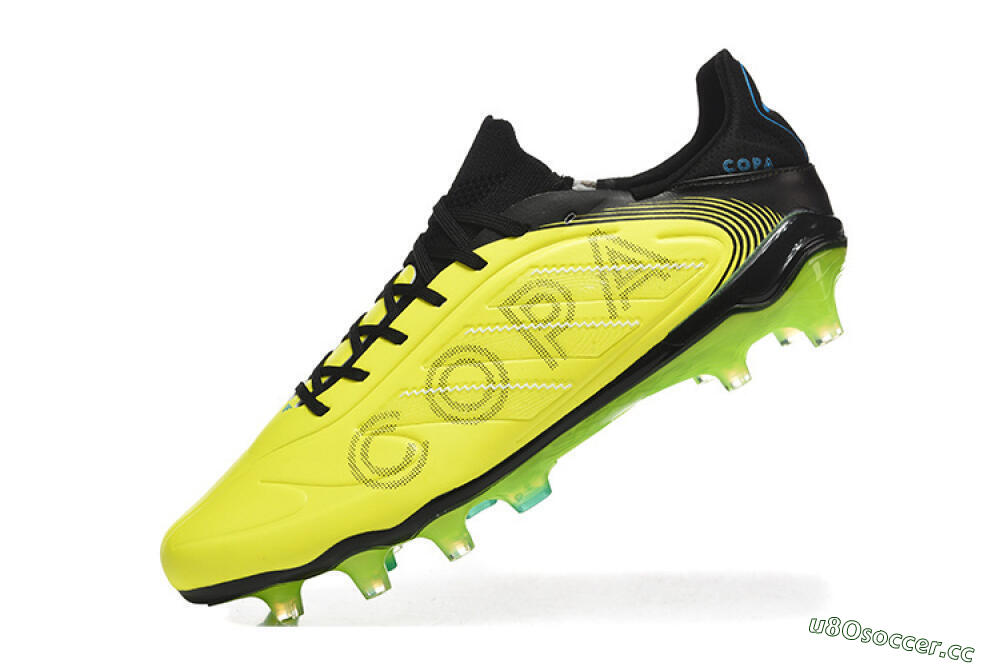 Men's Adidas Copa Pure 2 FG Firm Ground Low-Tops Football Boots - Yellow/Lime Blast/Black Out 8
