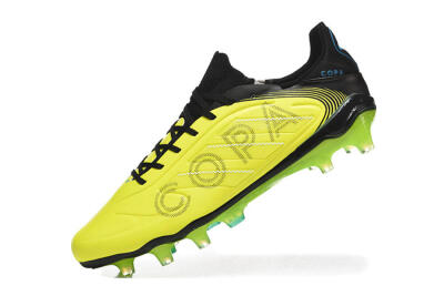 Men's Adidas Copa Pure 2 FG Firm Ground Low-Tops Football Boots - Yellow/Lime Blast/Black Out