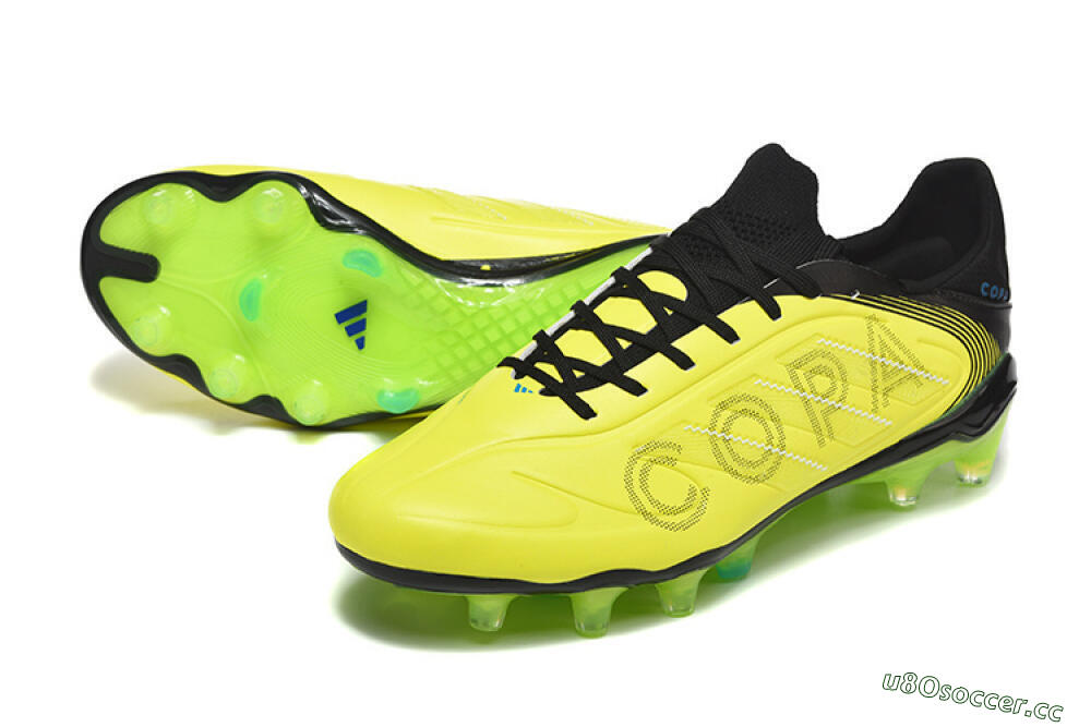 Men's Adidas Copa Pure 2 FG Firm Ground Low-Tops Football Boots - Yellow/Lime Blast/Black Out 3