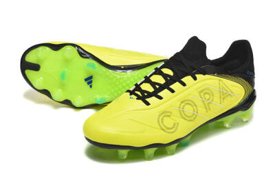 Men's Adidas Copa Pure 2 FG Firm Ground Low-Tops Football Boots - Yellow/Lime Blast/Black Out