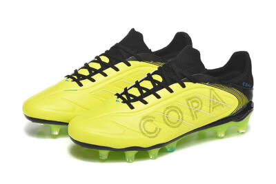 Men's Adidas Copa Pure 2 FG Firm Ground Low-Tops Football Boots - Yellow/Lime Blast/Black Out
