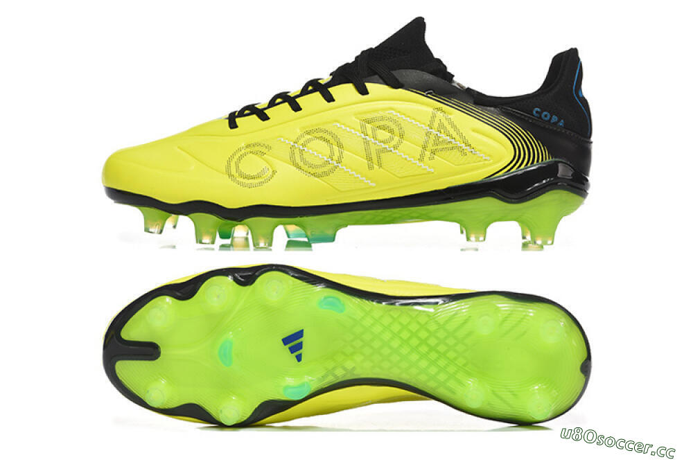 Men's Adidas Copa Pure 2 FG Firm Ground Low-Tops Football Boots - Yellow/Lime Blast/Black Out 1