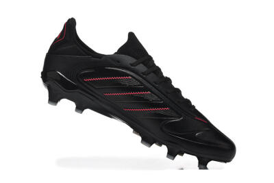 Men's Adidas Copa Pure 2 FG Firm Ground Low-Tops Football Boots - Black/Crimson Burst/Sleek Charcoal