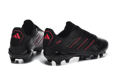 Men's Adidas Copa Pure 2 FG Firm Ground Low-Tops Football Boots - Black/Crimson Burst/Sleek Charcoal