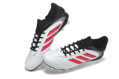 Men's Adidas Copa Pure 2 FG Firm Ground Low-Tops Football Boots - White/Crimson Red/Black