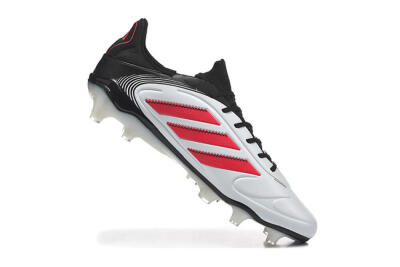 Men's Adidas Copa Pure 2 FG Firm Ground Low-Tops Football Boots - White/Crimson Red/Black