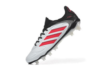 Men's Adidas Copa Pure 2 FG Firm Ground Low-Tops Football Boots - White/Crimson Red/Black