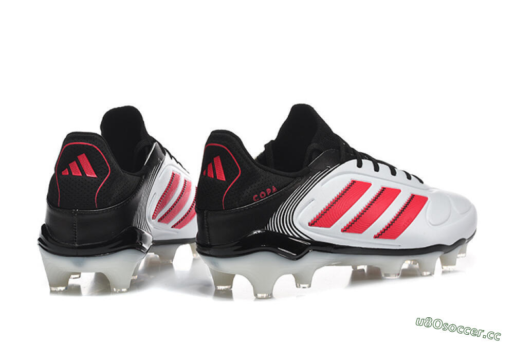 Men's Adidas Copa Pure 2 FG Firm Ground Low-Tops Football Boots - White/Crimson Red/Black 9