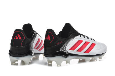 Men's Adidas Copa Pure 2 FG Firm Ground Low-Tops Football Boots - White/Crimson Red/Black