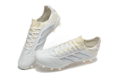 Men's Adidas Copa Pure 2 FG Firm Ground Low-Tops Football Boots - White/Light Gray/Blue