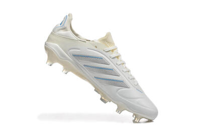 Men's Adidas Copa Pure 2 FG Firm Ground Low-Tops Football Boots - White/Light Gray/Blue