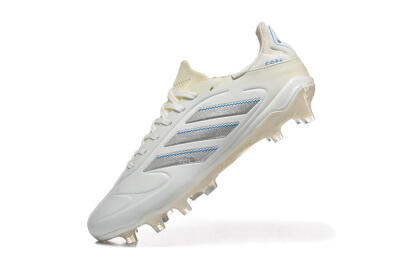 Men's Adidas Copa Pure 2 FG Firm Ground Low-Tops Football Boots - White/Light Gray/Blue