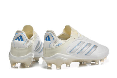 Men's Adidas Copa Pure 2 FG Firm Ground Low-Tops Football Boots - White/Light Gray/Blue
