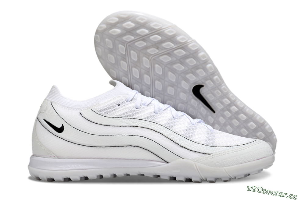 Unisex Nike Air Zoom Mercurial Vapor 16 Elite TF Artificial Turf Low-Tops Football Shoes - White/Clean White/Black Accents 2